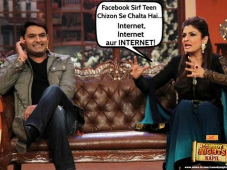 Kapil Sharma Plays A Mohra To Raveena Tandon On Comedy Nights With Kapil!