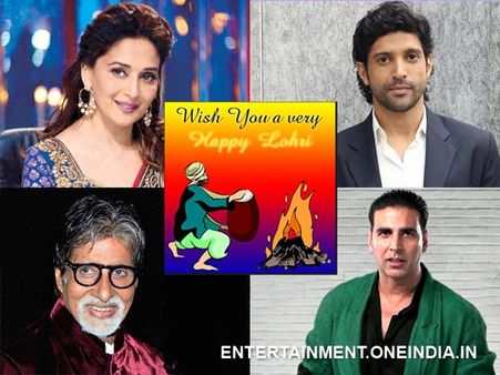 Big B, Madhuri, Farhan Wish Fans A Happy Lohri Festival