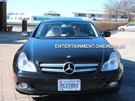 Photos: Veena Malik Gets Mercedes Benz CLS As Birthday Gift