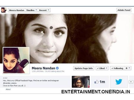 Meera Nandan Crosses 1 Million Facebook Likes!