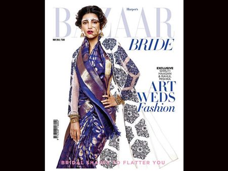 20 Mag Covers: Shruti Haasan Flaunts Bridal Look On Harper's Bazaar