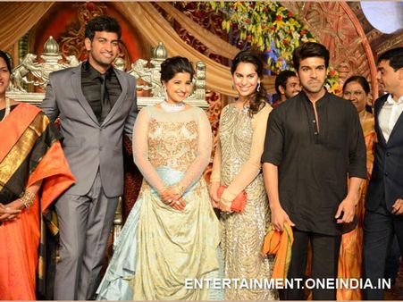 Ram Charan, Ravi Teja, Kajal At Dil Raju's Daughter Wedding Reception