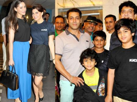 Pics: Salman Khan's Hosts Screening Of Kick For Family And Crew