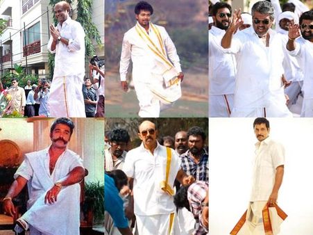 Tamil Actors In Traditional Dhotis (Veshti)
