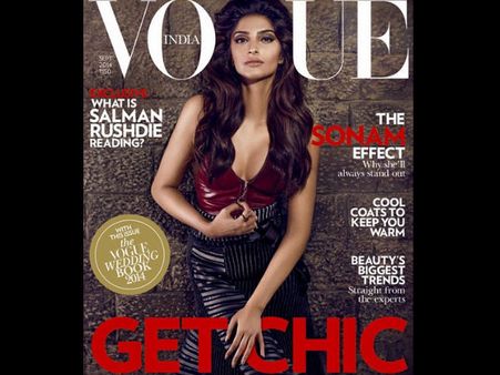 Cover Girl Sonam Kapoor Bares Hot Cleavage On Vogue