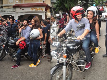 Aditya Roy Kapur-Parineeti Chopra Start 'Food Yatra' On Bike