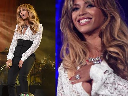 Oops! Beyonce Suffers A Wardrobe Malfunction On The Stage