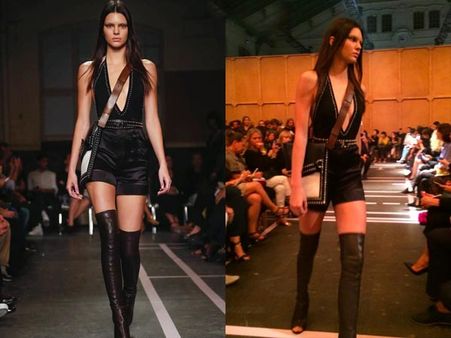 Kendall Jenner Trips On Runway During Givenchy's Show At Paris Fashion Week