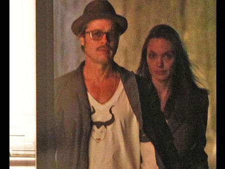Brad Pitt Wears A Maleficent Sketched T-Shirt Drawn By Daughter, Vivienne