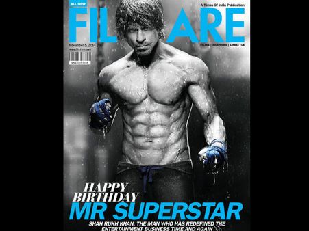 Shahrukh Khan Flaunts Eight Pack Abs On Filmfare Cover