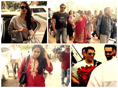 Pics: Salman Khan And Family Leave For Hyderbad, Arpita Khan Wedding