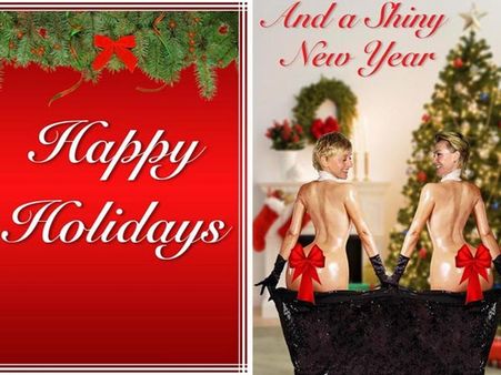 Ellen DeGeneres & Portia de Rossi's Christmas Card Inspired By Kim Kardashian