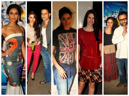Pics: Special Screening Of Saif-Ileana-Kareena Starrer Happy Ending