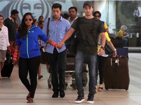 Pics: Arpita Khan-Aayush Sharma Back In Mumbai
