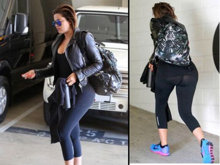 Khloe Kardashian Suffers Wardrobe Malfunction, Shows Her Back