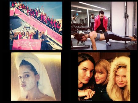 Models Get Ready For Victoria's Secret Fashion Show In London