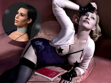 Kim Kardashian Praises Madonna's Topless Shoot For Interview Magazine