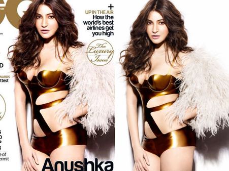 Pics: Anushka Sharma Oozes Oomph In Gold Latex Bikini