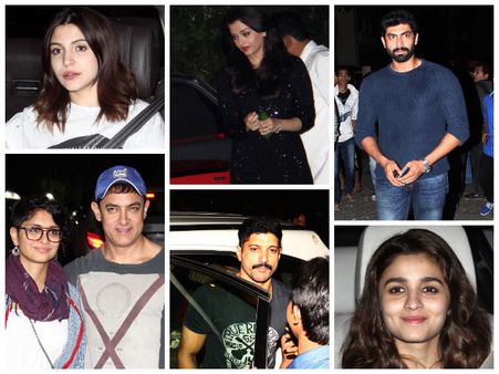 Pics: Aishwarya, Alia, Bollywood Celebs At Ranbir-Katrina's Pre-Christmas Party