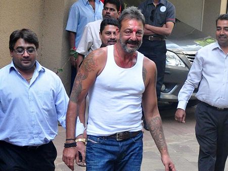 See Pics: Sanjay Dutt With Six Pack Abs; Out On Two Weeks Furlough