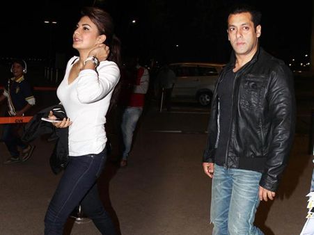 Caught: Salman Khan, Jacqueline At Airport Leaving For Columbia