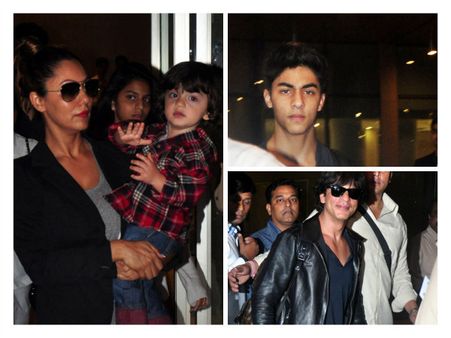 Pics: Shahrukh Khan With Son AbRam At International Airport