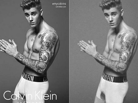 Justin Bieber's Pics For Calvin Klein Photoshopped?