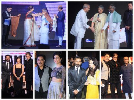Pics: Rajinikanth, Kamal Haasan, Ilaiyaraaja, Aishwarya, Sridevi At Shamitabh Music Launch