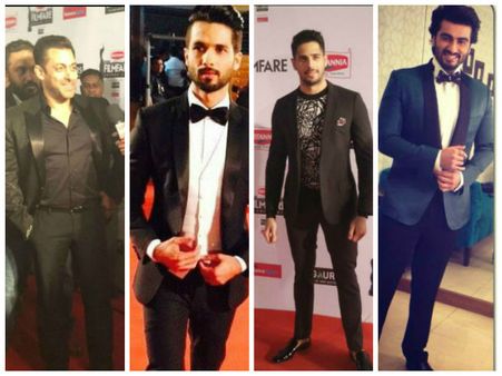 Salman Khan, Bollywood Hunks At 60th Filmfare Awards Red Carpet
