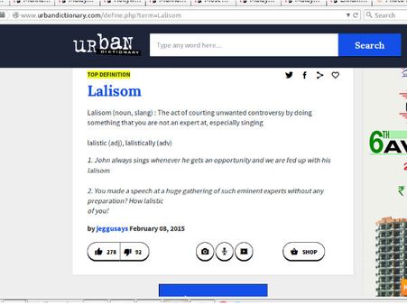 Mohanlal's Lalisom In Urban Dictionary!