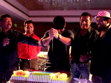 Jr NTR Stabs Cake At Temper Success Party