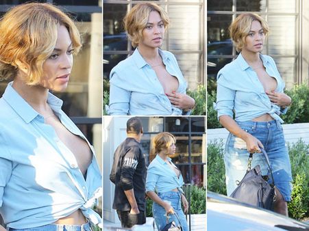 Beyonce Goes Braless On Lunch Date With Jay Z