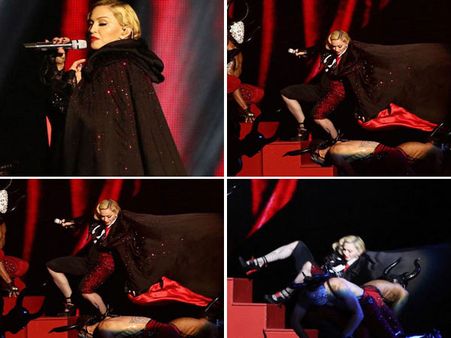 Brit Awards 2015: Madonna Falls Off Stage While Performing