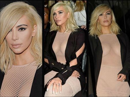Kim Kardashian's Wardrobe Malfunction At Lanvin’s Paris Fashion Week Show