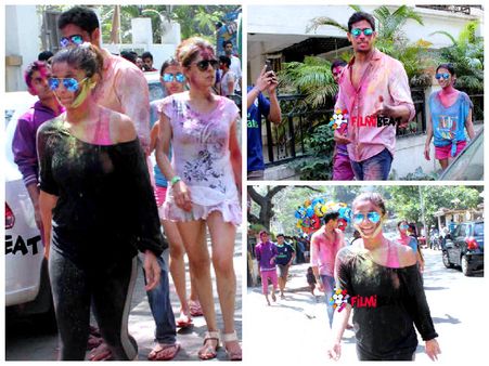 Pics: Alia Bhatt-Sidharth Malhotra's Romantic Holi Celebrations