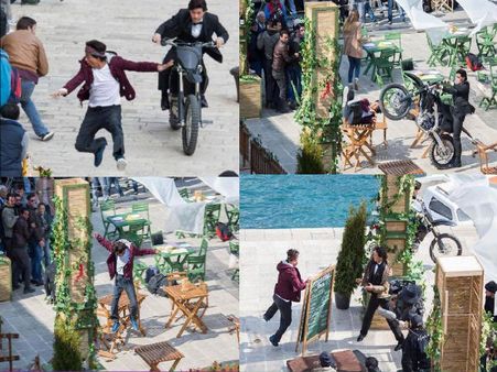 Leaked Pics: Shahrukh Khan Chased By Bike On The Sets Of Fan