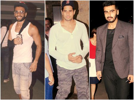 Spotted: Ranveer Singh, Sidharth Malhotra And Arjun Kapoor & Celebs
