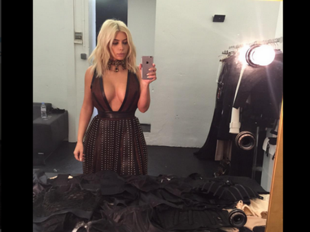 Kim Kardashian Takes Super Hot Cleavage Baring Selfie