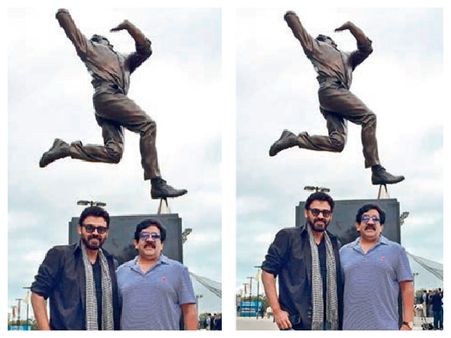 PIC TALK: Venkatesh At World Cup Finals 2015- AUS VS NZ