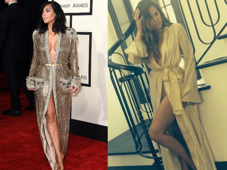 Who Wore The Golden Gown Better: Kim or Khloe Kardashian?