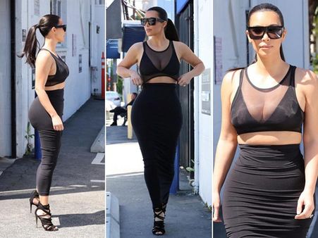 Kim Kardashian Shows Major Cleavage & Curvalicious Booty In LA