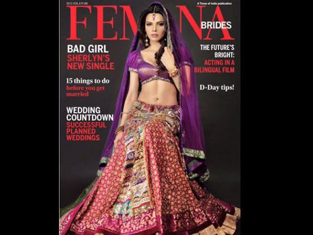 Pics: Sherlyn Chopra's Sensuous Bridal Look for Femina
