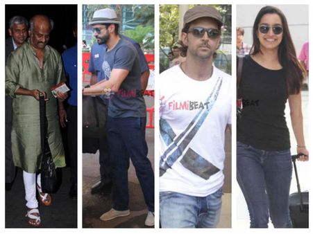 Spotted: Hrithik Roshan, Rajinikanth & Bollywood Celebs At Airport
