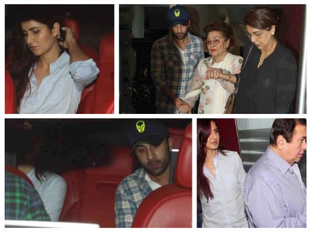 Snapped: Katrina Kaif Having Dinner With Ranbir Kapoor & Family
