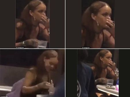 Rihanna Caught Rolling Or Sniffing? Watch The Suspicious Video