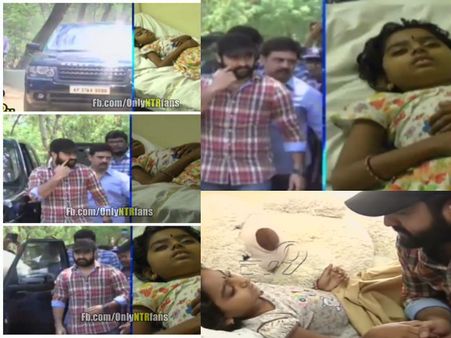 Jr NTR Meets Srinidhi, A Fan Suffering From Cancer