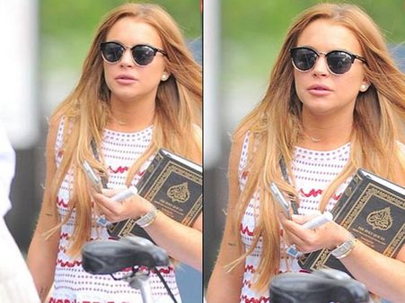 Lindsay Lohan Snapped With Quran In Hand, Converting To Islam?