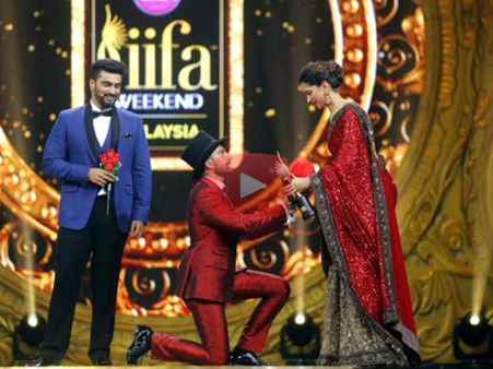Video: Ranveer Singh's Funny PDA For Deepika Padukone At IIFA 2015