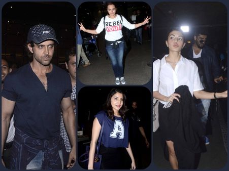 Spotted: Hrithik Roshan, Jacqueline & Celebs Return From IIFA