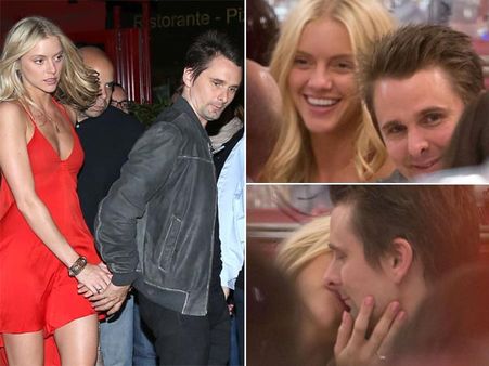 Matt Bellamy & Elle Evans PDA Packed Dinner